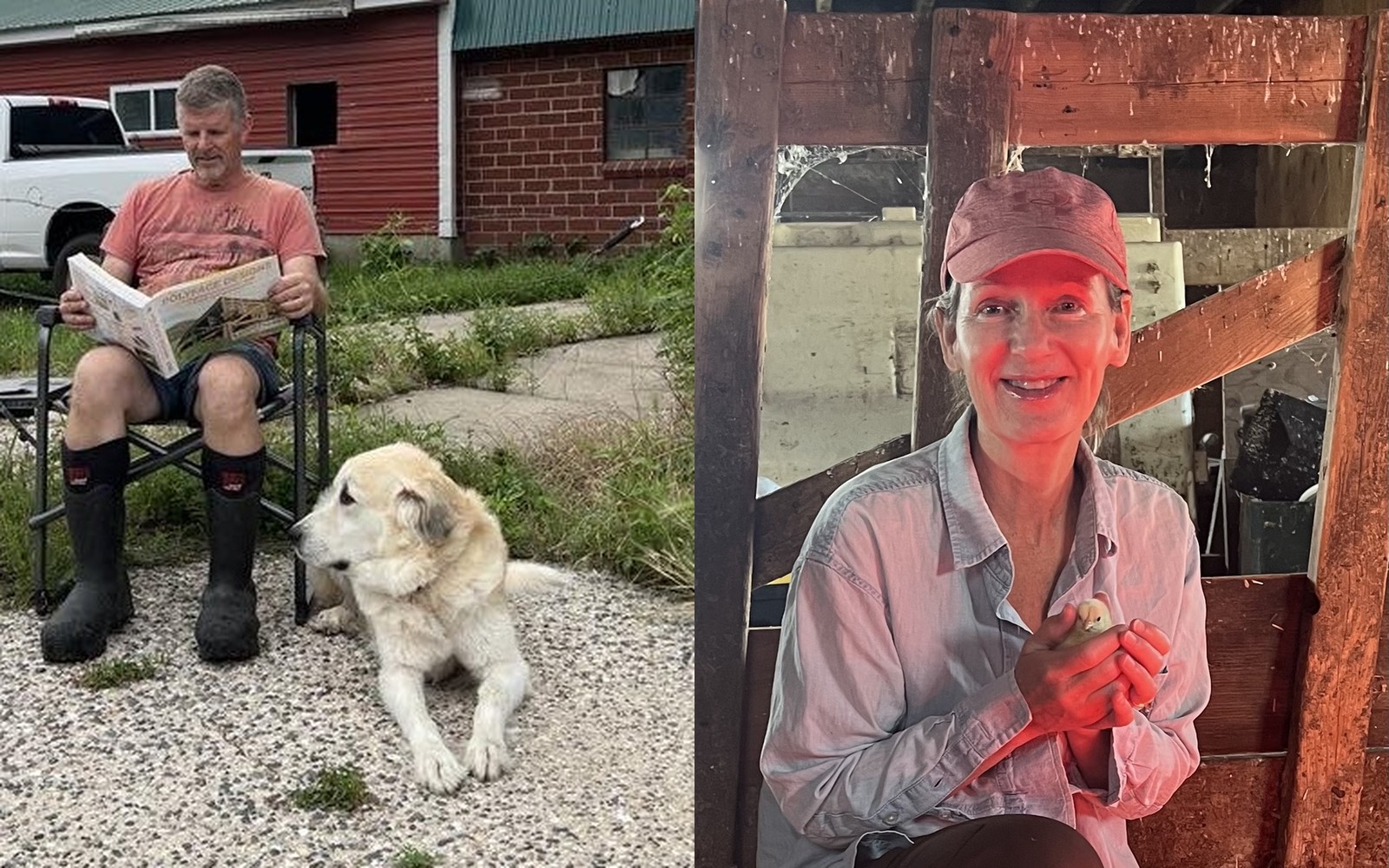 Kevin and Marianne at the farm